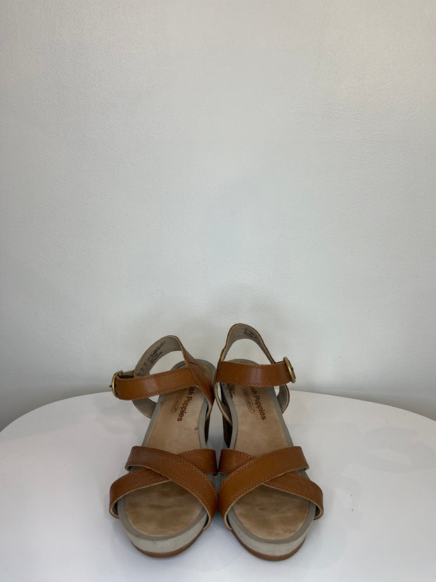 Hush Puppies Tan Strappy Heel