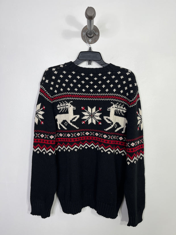 Ralph L. Blk/Rd Knit Sweater