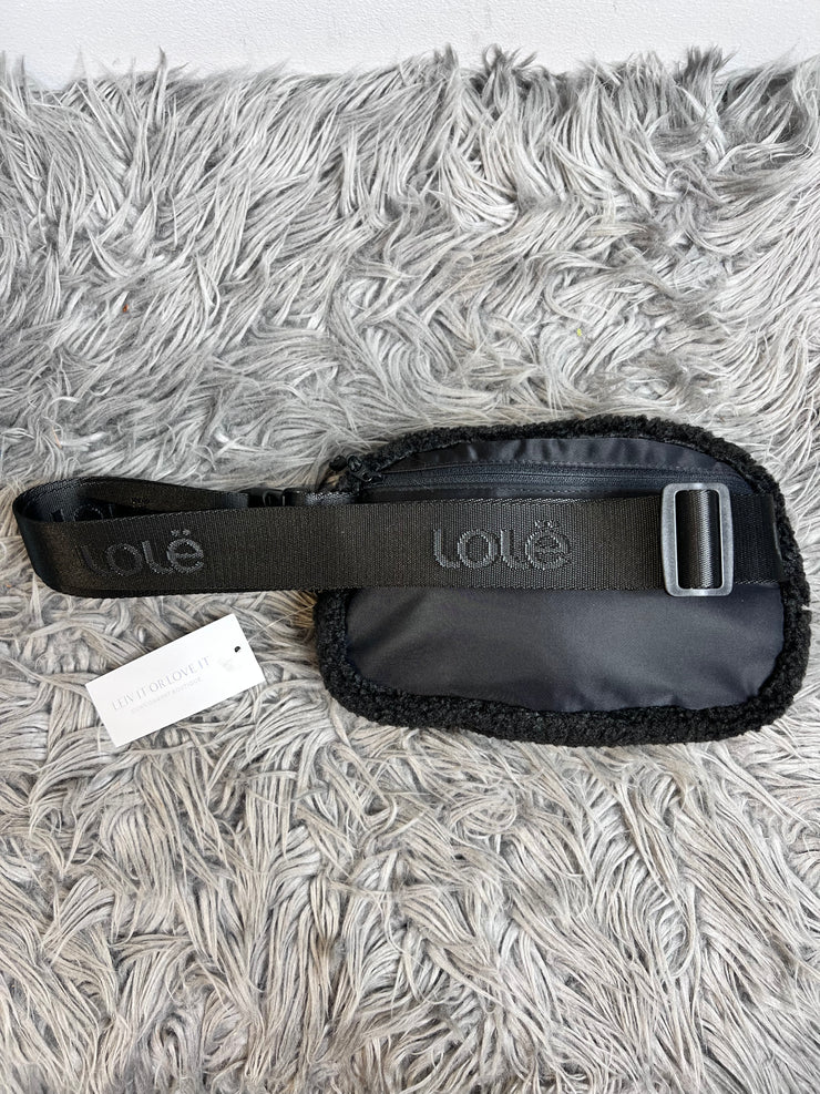 Lole Black Fuzzy Fanny Pack