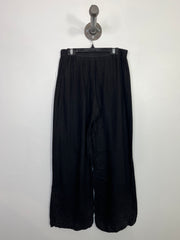 Velvet Blk Linen Wide-Leg Pant