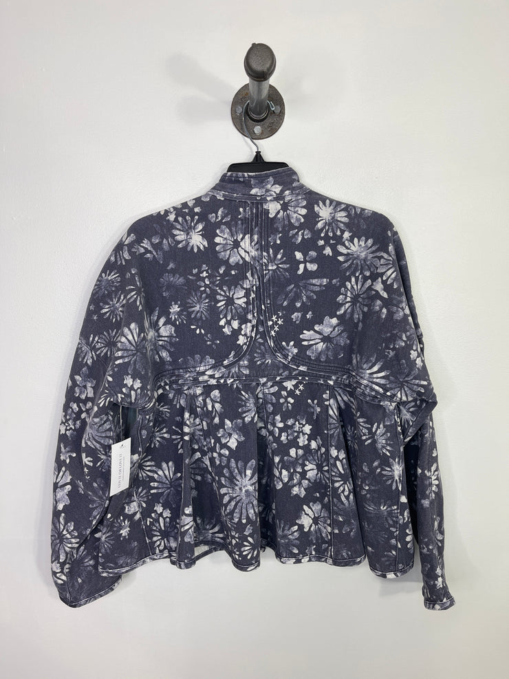 Free People Purp Floral Denim