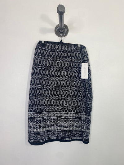 Max S. Blk/Wht Pattern Skirt