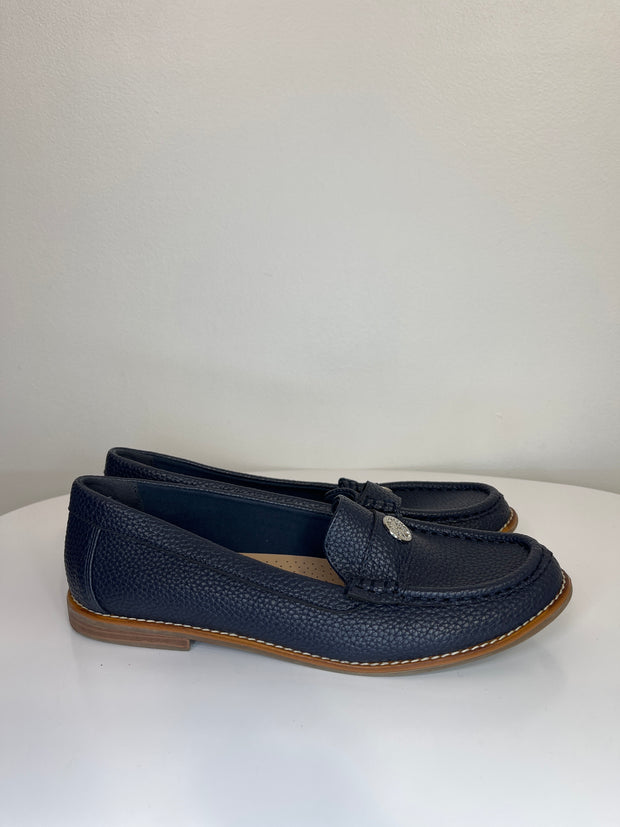 Anne Klein Navy Slip On Flats