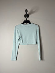 Toby H. Turquoise Crop Sweater
