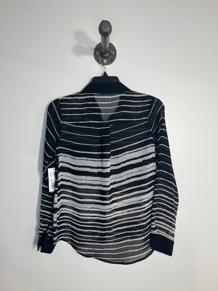 Monteau Blk Sheer Blouse