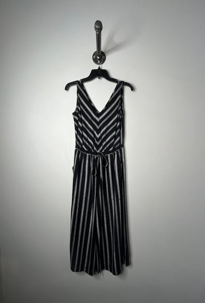 Gap Blk Striped Linen Jumpsuit