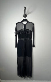 Susan Roselli Blk Mesh Maxi