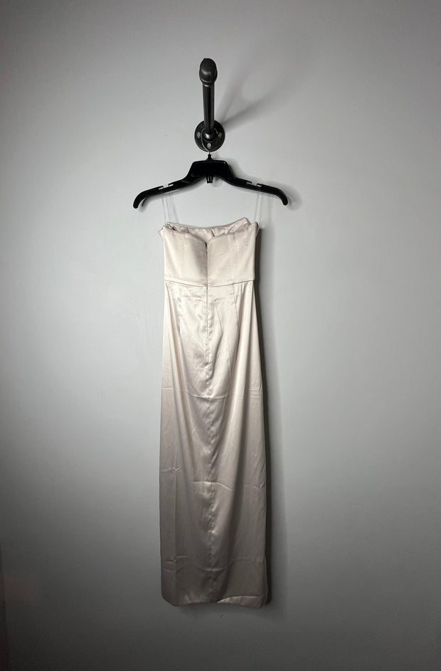 BabyBoo Beige Satin Dress