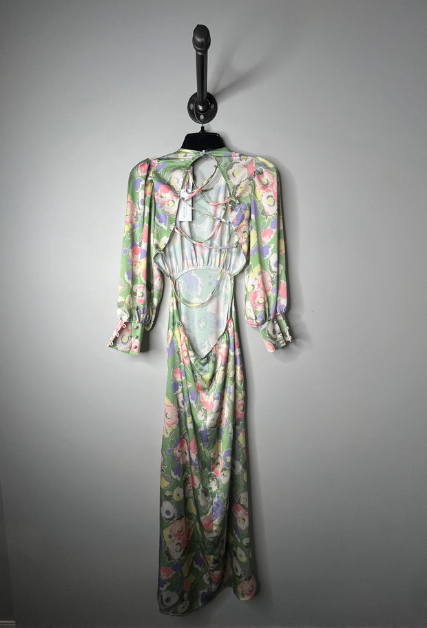 Miss S. Green Floral Lsv Maxi