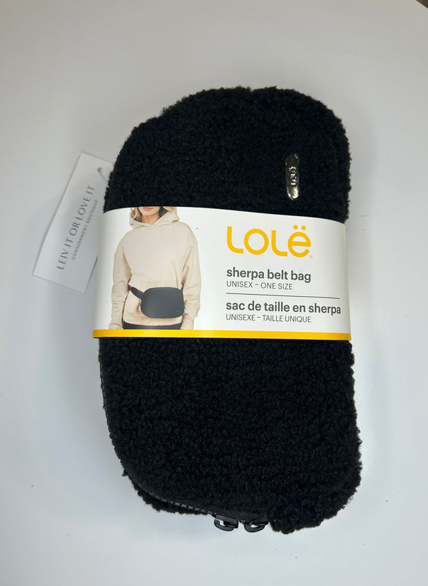 Lole Black Sherpa Belt Bag