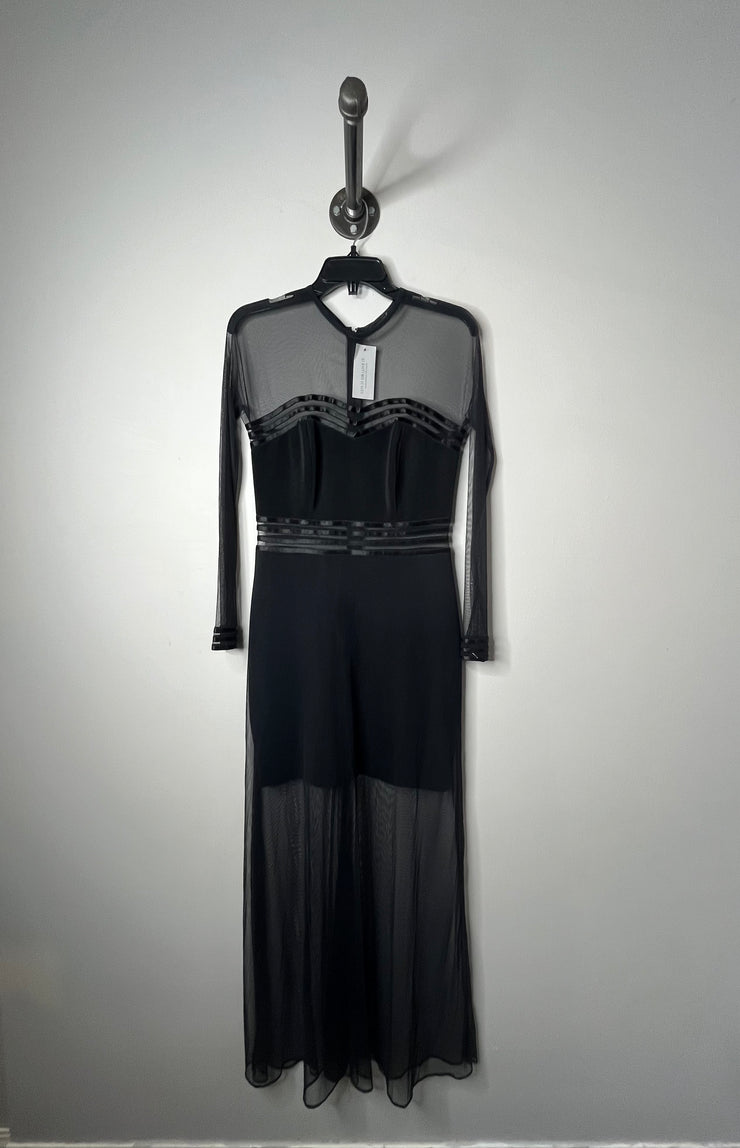 Susan Roselli Blk Mesh Maxi