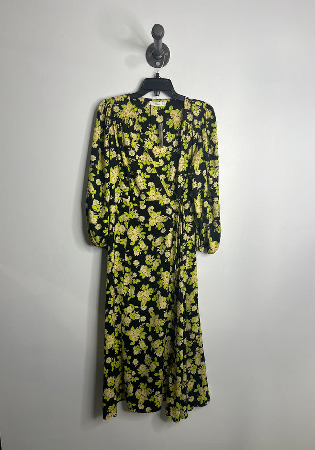 Vestido maxi Lsv floral negro/verde MNG