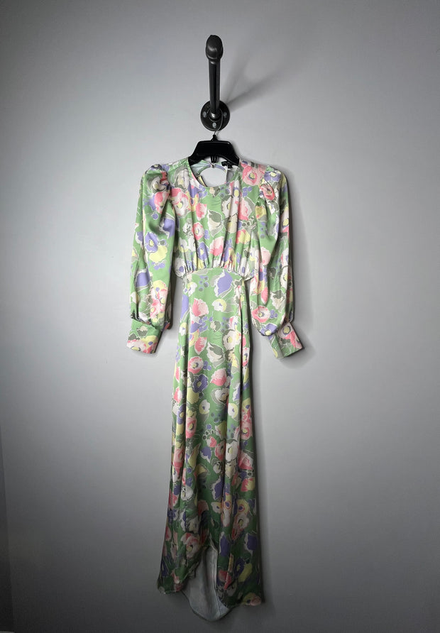 Miss S. Green Floral Lsv Maxi