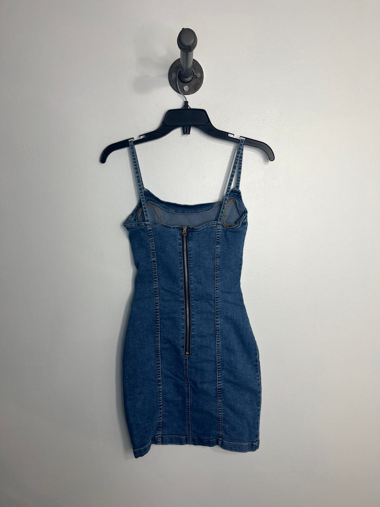 Divided Denim Mini Dress