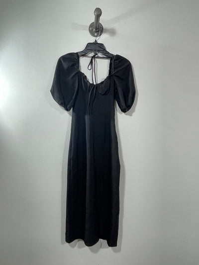 Divided Black Midi Dress