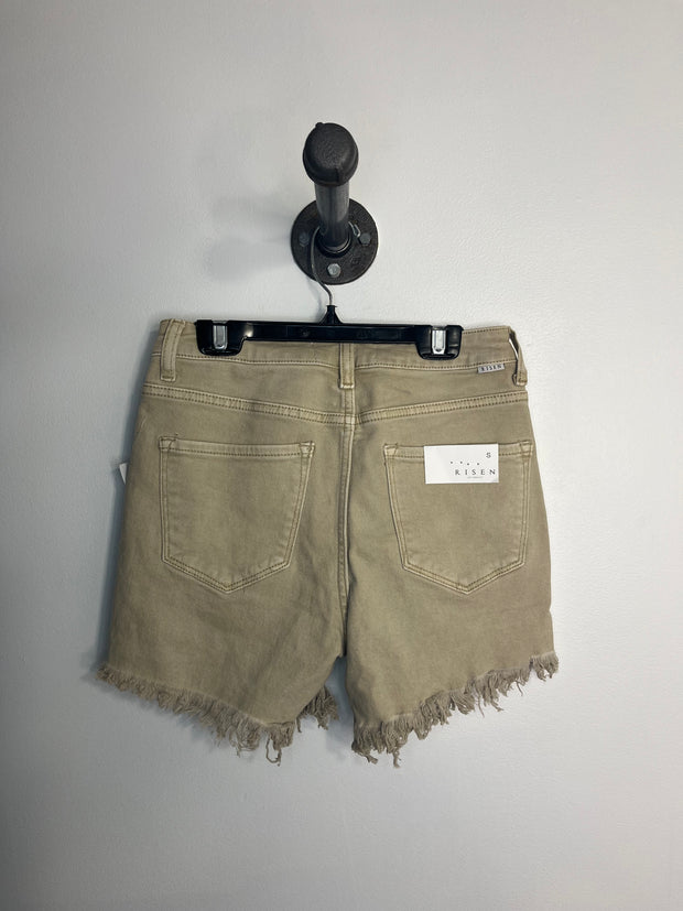 Risen Sand Distressed Shorts