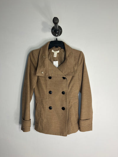 H&M Brn Button Coat