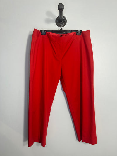Tahari Red Crop Dress Pants