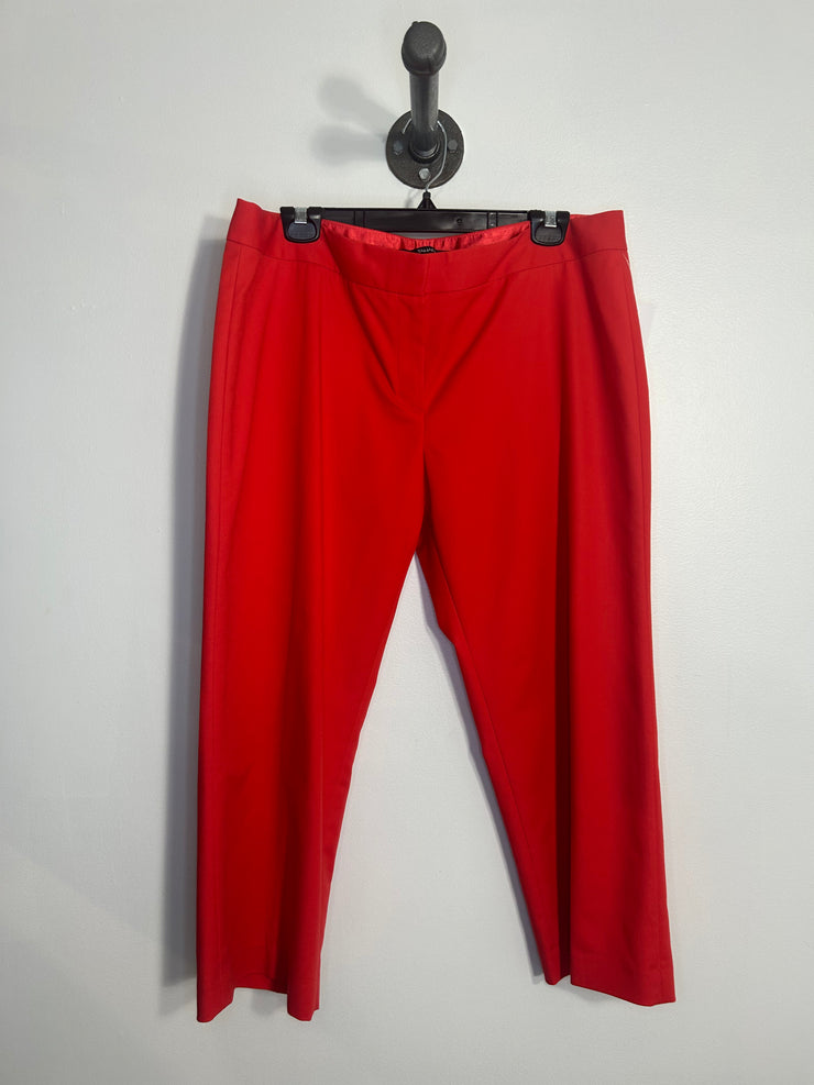 Tahari Red Crop Dress Pants