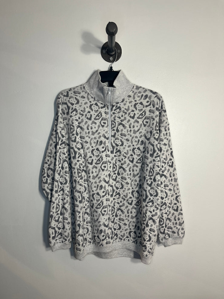 Aerie Grey Leopard Sweater