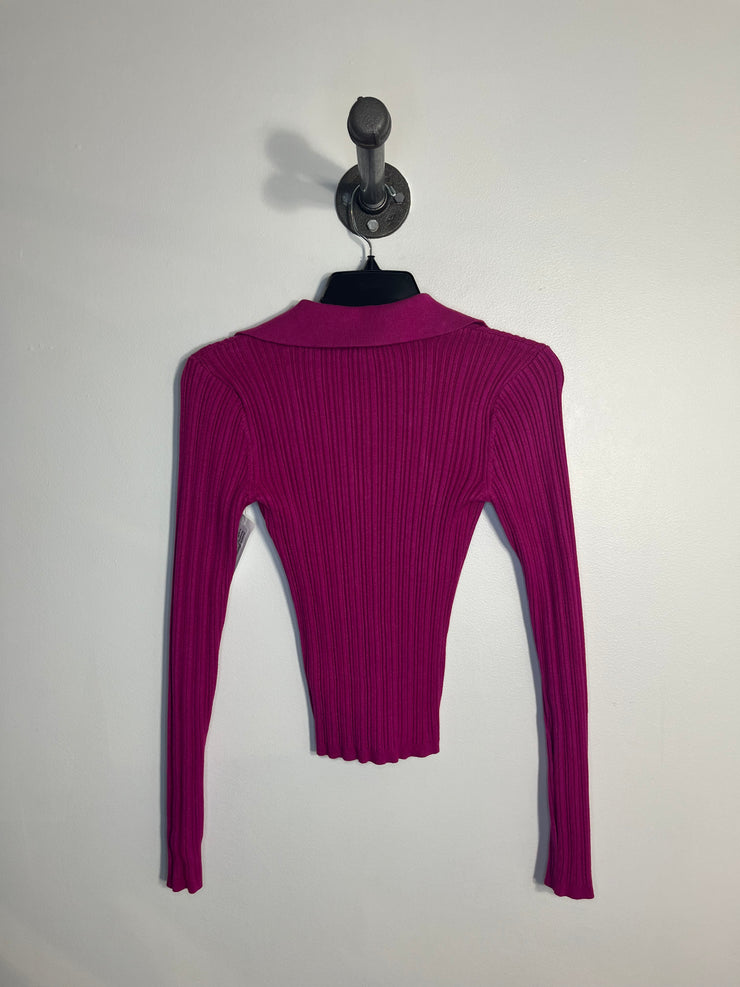 Dynamite Magenta Lng Slv Top