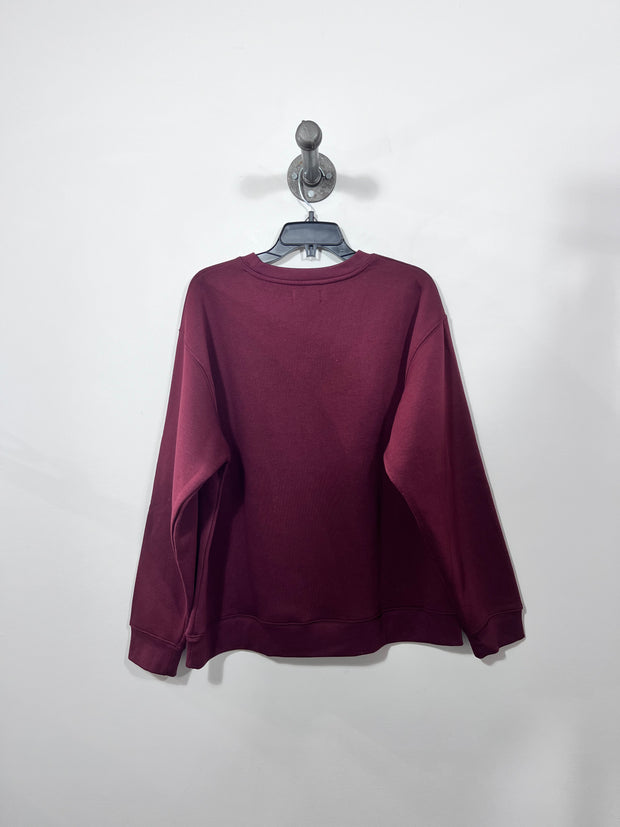 Brunette Burgundy Crewneck