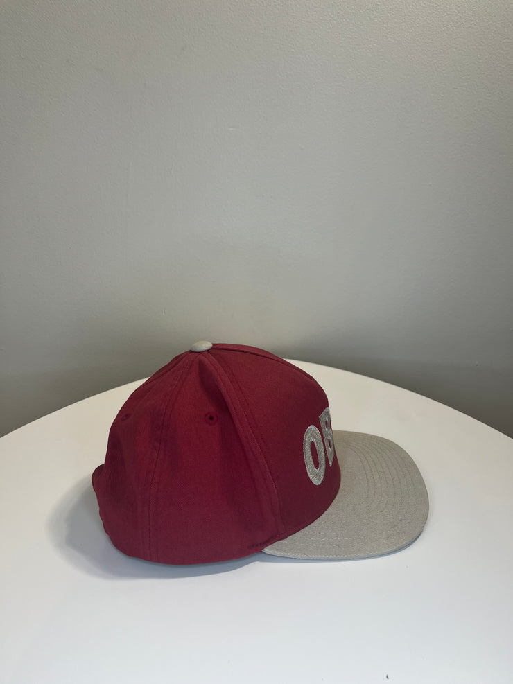 Obey Gry/Red Flat Cap