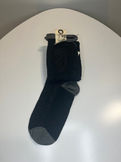 Free.P Black Thigh High Socks