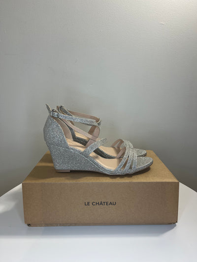 LeChateau Silver Sparkly Heels