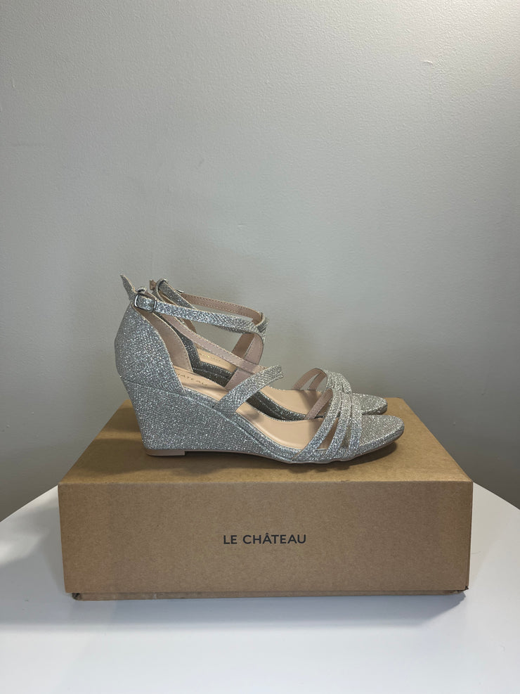 LeChateau Silver Sparkly Heels