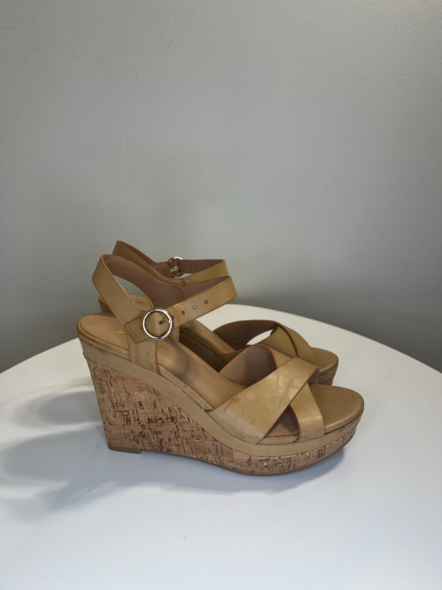 X Appeal Tan Sandal Wedges
