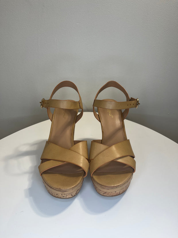 X Appeal Tan Sandal Wedges