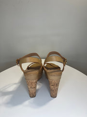 X Appeal Tan Sandal Wedges