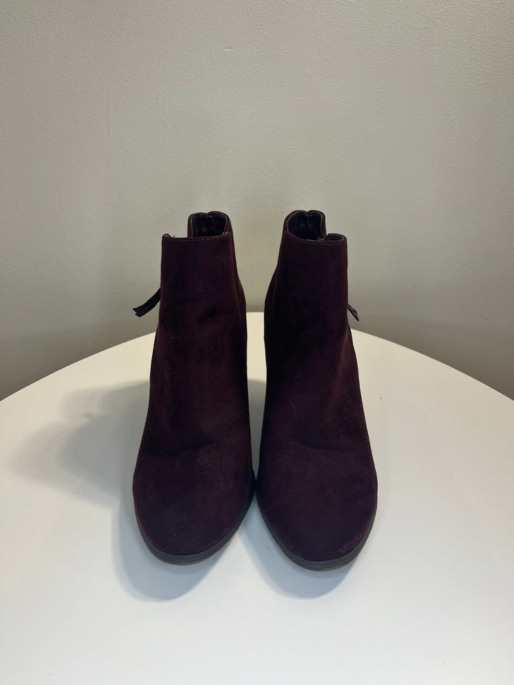 Charlotte R. Plum Suede Bootie