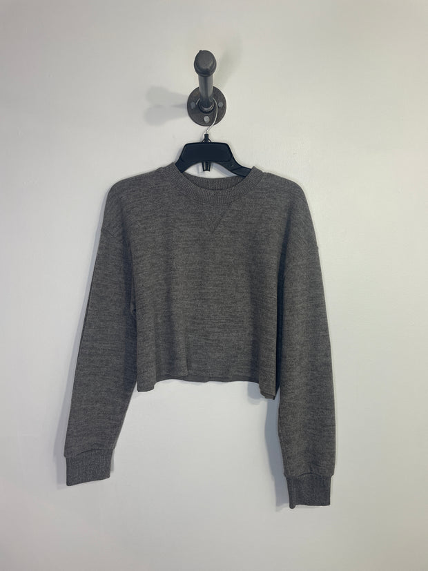 Zara Grey Cropped Sweater