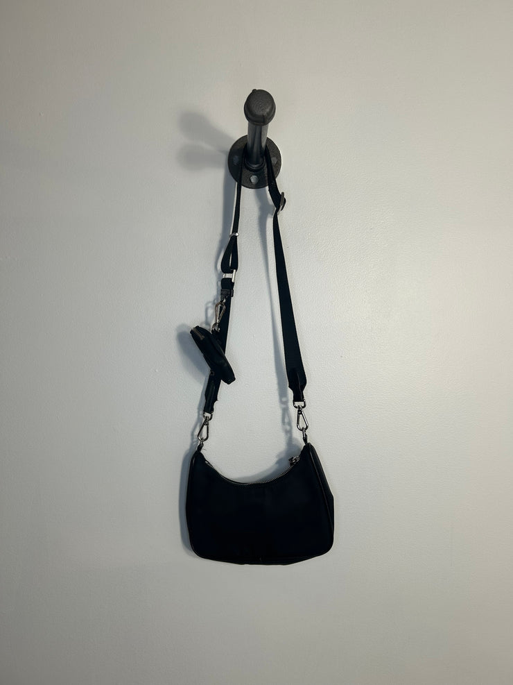 Faux Prada Black CrossBody Bag