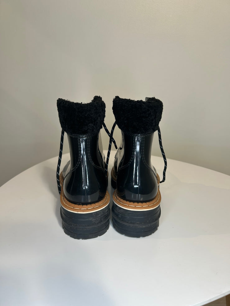 Lemon Jelly Black Glossy Boots