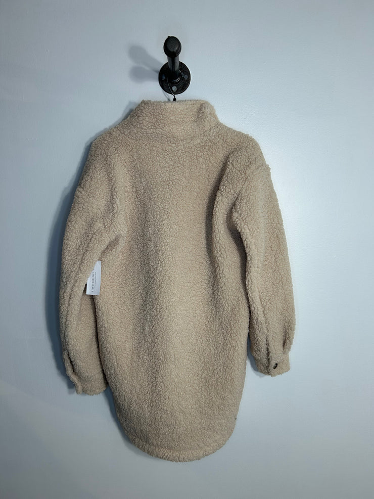 JardinesBeige Fuzzy Shacket