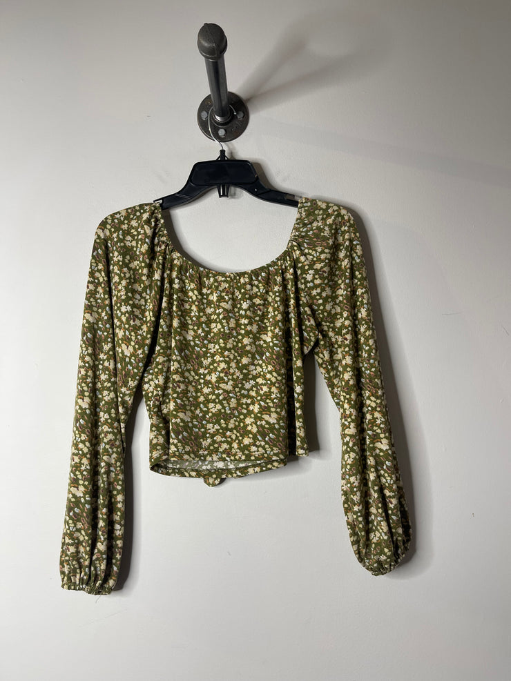 Lush Green Flower Blouse