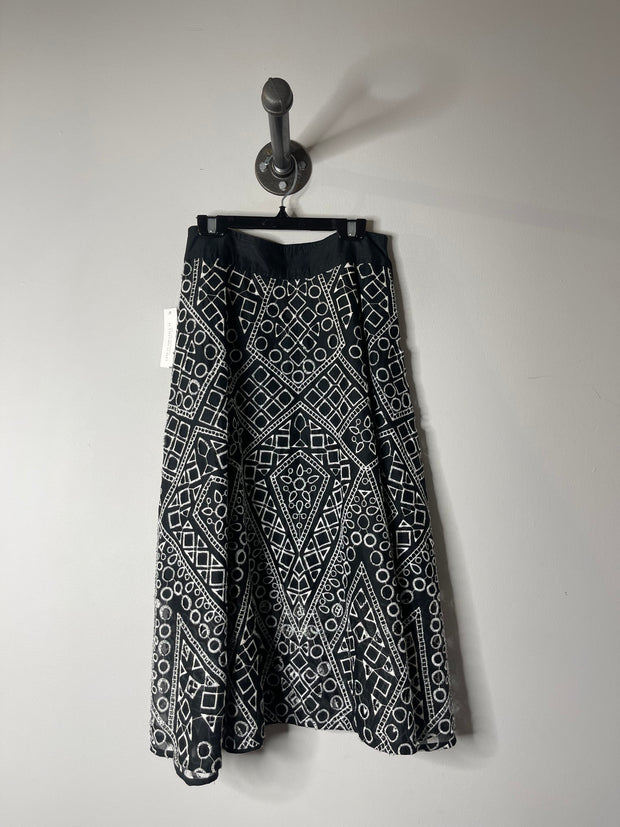 Ban Rep Black Patrn Maxi Skirt