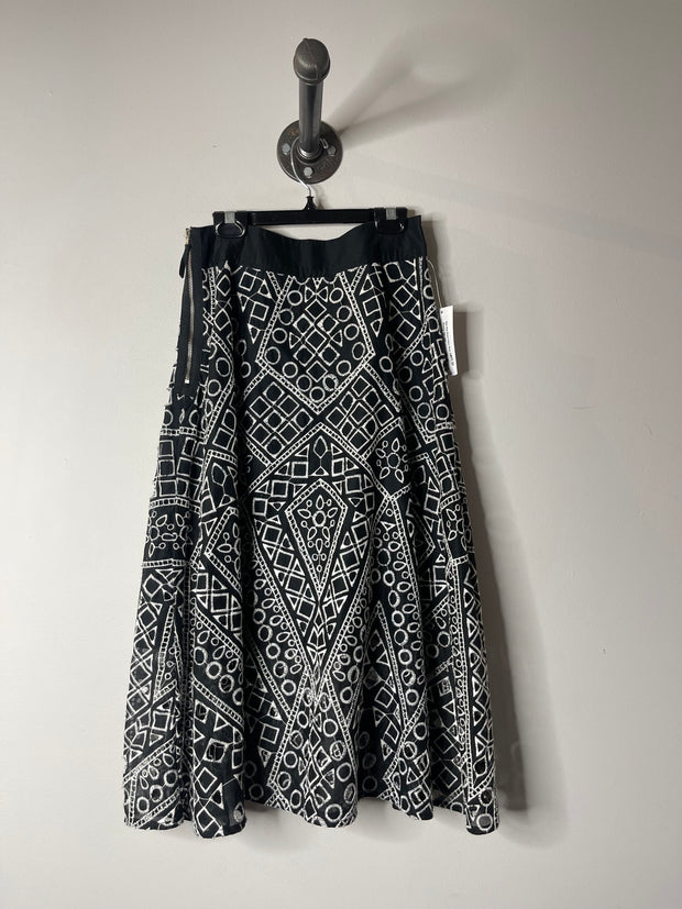 Ban Rep Black Patrn Maxi Skirt