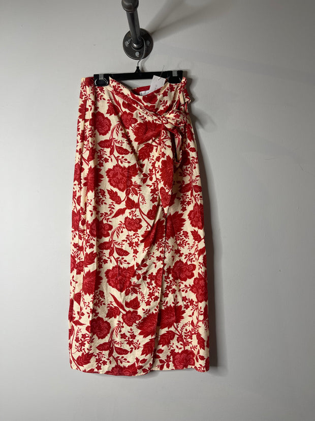 MNG Red Floral Skirt