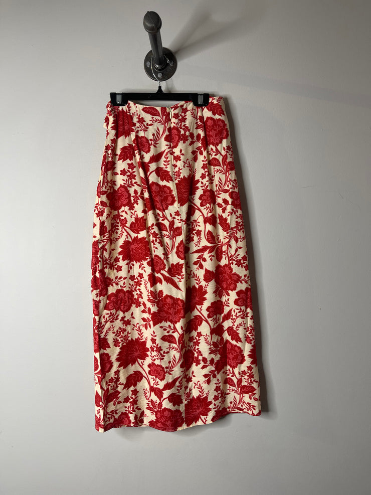 MNG Red Floral Skirt