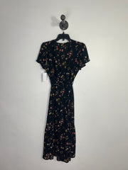 Privy Black Floral Wrap Dress