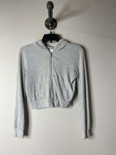 TNA Gray Waffle Zip Up