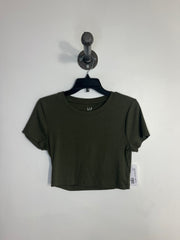 Gap Olive Green Crop T-shirt