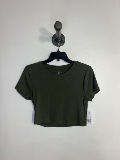 Gap Olive Green Crop T-shirt