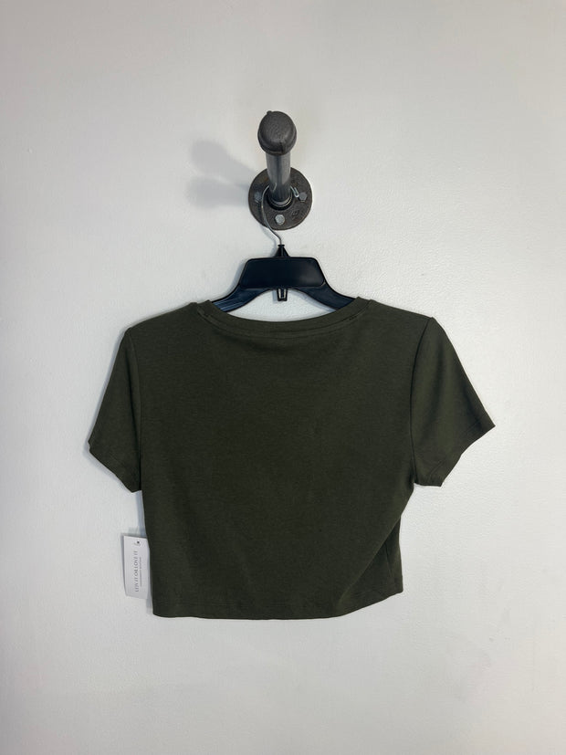 Gap Olive Green Crop T-shirt