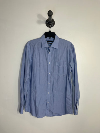 LE Blue Gingham Dress Shirt