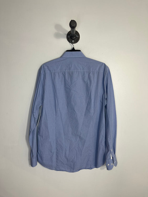 LE Blue Gingham Dress Shirt